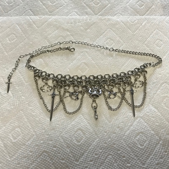 "Ride of the Valkyries #3" Handmade Gothic Warrior Silver Choker Necklace Viking - Picture 12 of 16